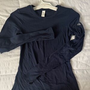 ALO Yoga Midnight Blue Long Sleeve Top